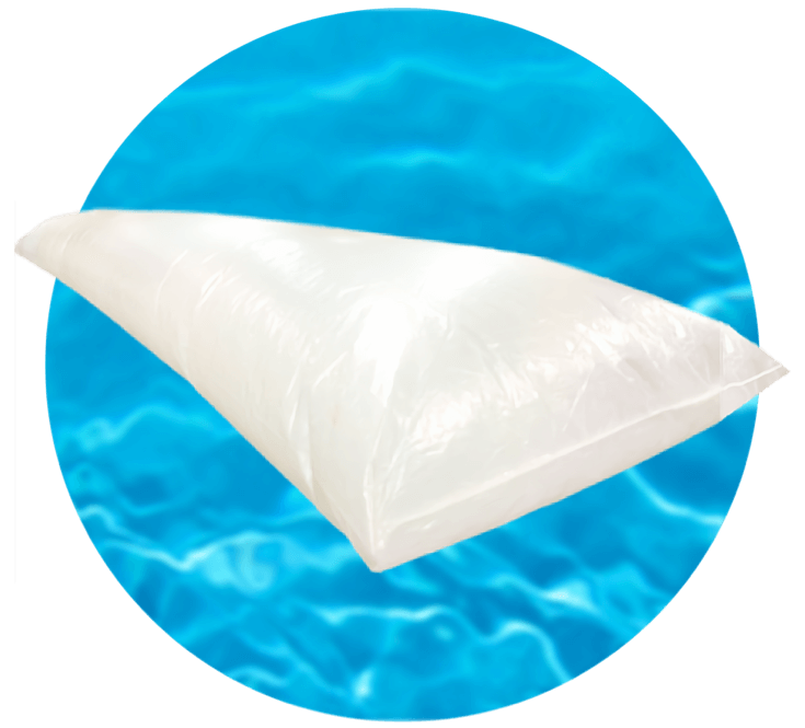 Image of liner, set against backdrop of clear blue water.